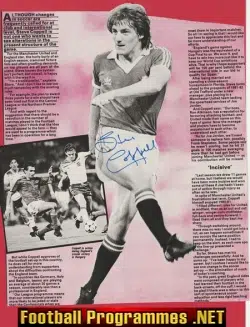 Manchester United Steve Coppell Autograph Signed Picture Man Utd
