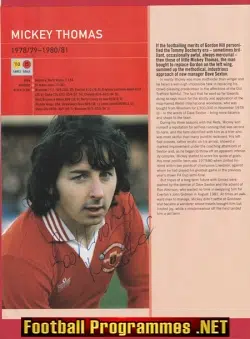 Manchester United Mickey Thomas Autograph Signed Picture Man Utd
