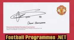 Manchester United Charmi Elangamne Autograph Signed Man Utd