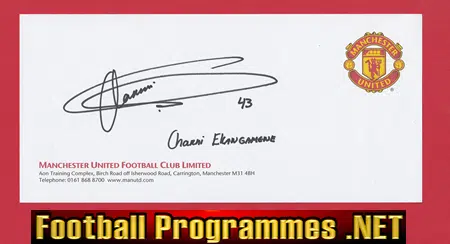 Manchester United Charmi Elangamne Autograph Signed Man Utd