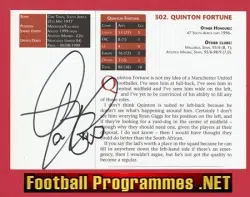 Manchester United Quinton Fortune Autograph Signed Picture Man U