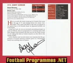 Manchester United Andy Goram Autograph Signed Picture Man Utd