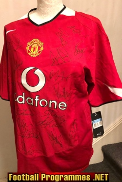 Manchester United Multi Signed Football Shirt 2004 + Ronaldo