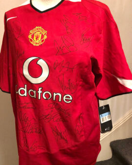Manchester United Multi Signed Football Shirt 2004 + Ronaldo