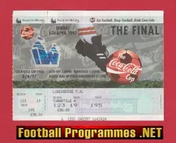 Middlesbrough v Leicester City 1997 - League Cup Final Ticket