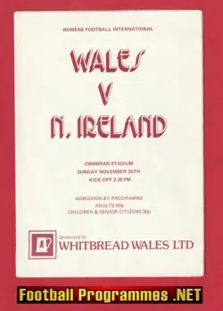 Wales Ladies v Northern Ireland 1980 - Womens Football 1980s