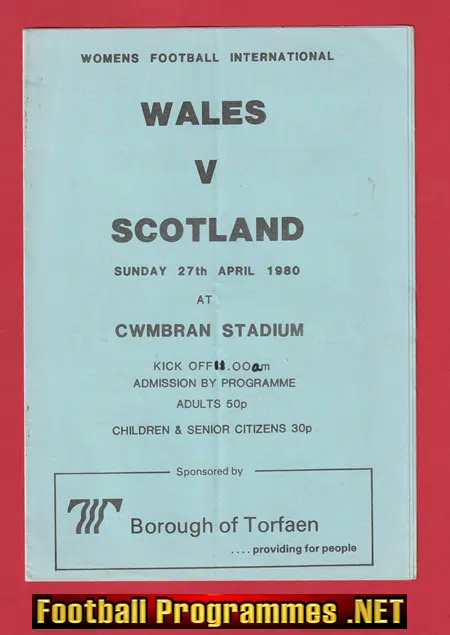 Wales Ladies v Scotland 1980 - Women's Football 1980's