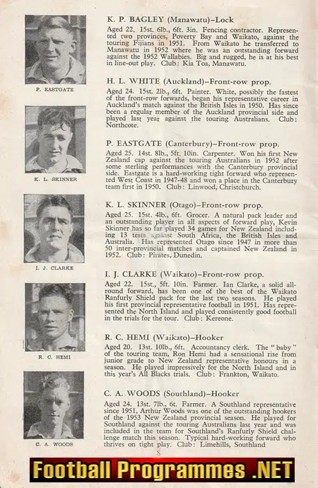 Barbarians Rugby v New Zealand 1954 - Cardiff Arms Park