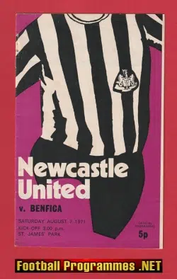 Newcastle United v Benfica 1971 - St James Park