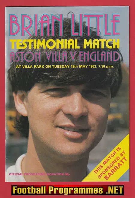Brian Little Testimonial Benefit Match Aston Villa 1982