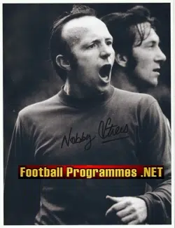 Manchester United Nobby Stiles Autograph Signed Man United