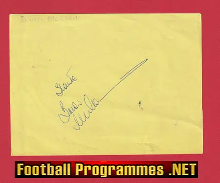 Manchester United Brian McClair Autograph Signed Man Utd 90s