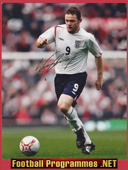 Manchester United Wayne Rooney Autograph Signed Man United