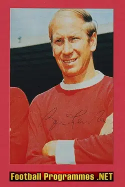 Manchester United Bobby Charlton Autograph Signed Man Utd