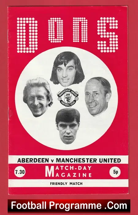 Aberdeen v Manchester United 1972 – Scottish Friendly Match