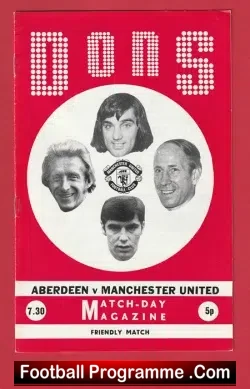 Aberdeen v Manchester United 1972 – Scottish Friendly Match