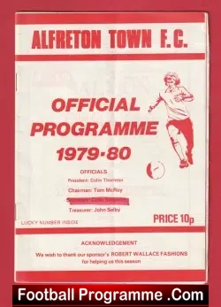 Alfreton Town v Ashby 1980 - football programme