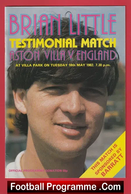 Brian Little Testimonial Benefit Match Aston Villa 1982