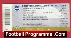 Brighton Hove Albion v Manchester United 2018 – Match Ticket