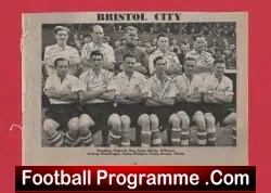 Bristol City Football Club Multi Autographed Signed Picture 1953 - football memorabilia