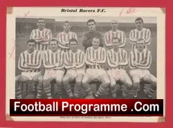 Bristol Rovers Football Club Multi Signed Autographed 1950s - football programme