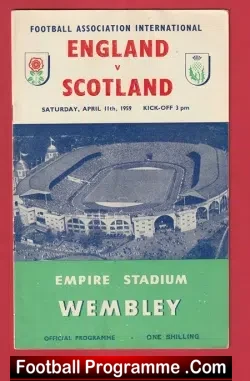 England v Scotland 1959 – Signed Bobby Charlton Autograph