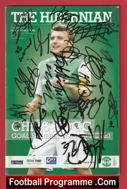 Hibernian Hibs v Montrose 2010 - Signed Multi Autographed - football programme