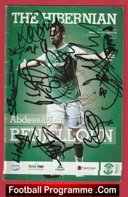 Hibernian Hibs v St Johnstone 2009 - Signed Multi Autographed - football programme