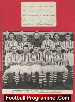 Huddersfield Town Football Club Multi Signed Autographs 40s 50s - football programme