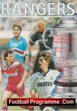 Ibrox Tournament 1994 - Glasgow Rangers Paul Gascoigne Debut - football programme