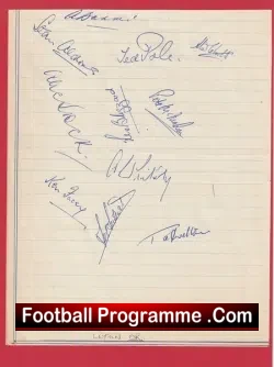 Leyton Orient Football Club Multi Signed Autographed Sheet 1953 - football programme