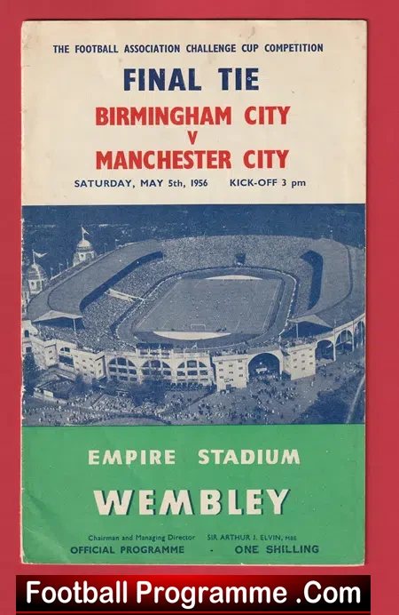 Manchester City v Birmingham City 1956 FA Cup Final Multi Signed
