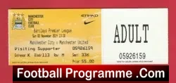 Manchester City v Manchester United 2014 – Match Ticket