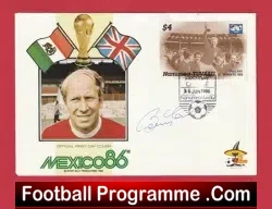 Manchester United Bobby Charlton Royal Mail Signed First Day Cov - football programme