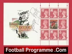 Manchester United George Best Autographed Tiger Stamps Set - football programme