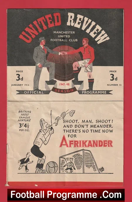 Manchester United v Arsenal 1948 – Man Utd 1940’s to clear!