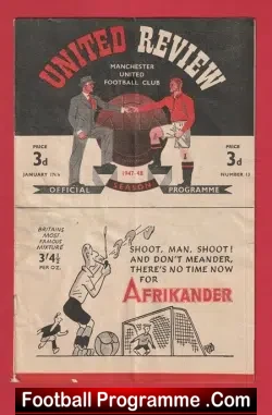 Manchester United v Arsenal 1948 – Man Utd 1940’s to clear!