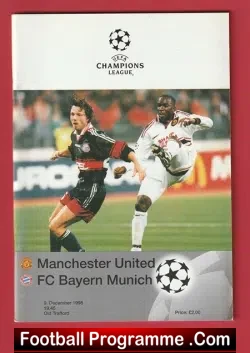 Manchester United v Bayern Munich 1998 - Treble Season - football programme
