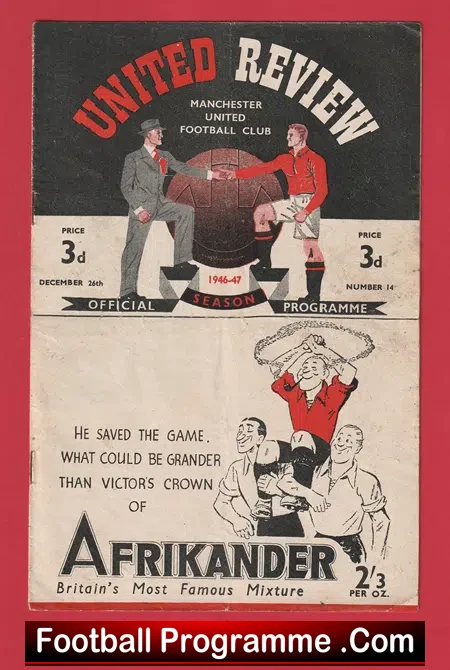 Manchester United v Bolton Wanderers 1946 – Man Utd 1940s