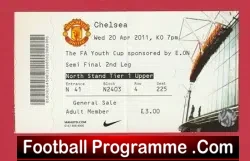 Manchester United v Chelsea 2011 – Youth Cup Semi Final Ticket