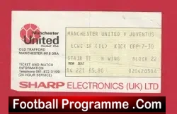 Manchester United v Juventus 1976 – Football Ticket UEFA Cup