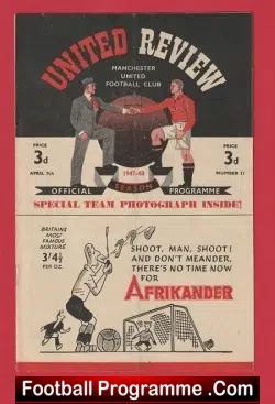 Manchester United v Manchester City 1948 – Man Utd 1940’s