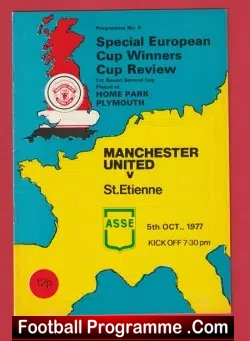 Manchester United v St Etienne 1977 ECWC – CCTV Plymouth OT