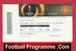 Manchester United v St Etienne 2017 – Match Ticket