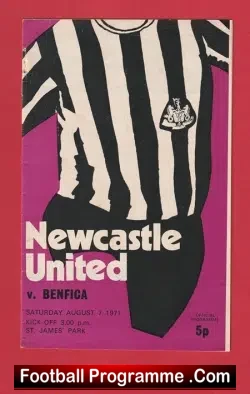 Newcastle United v Benfica 1971 – St James Park