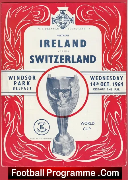 Northern Ireland v Switzerland 1964 – Windsor Park + George Best