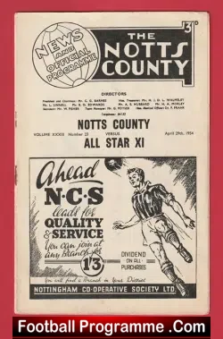 Notts County v All Stars 1954 – 1950s + Matthews