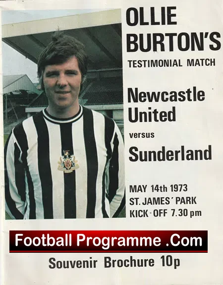 Ollie Burton Testimonial Benefit Match Newcastle United 1973