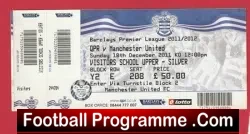 Queens Park Rangers v Manchester United 2011 – Football Ticket