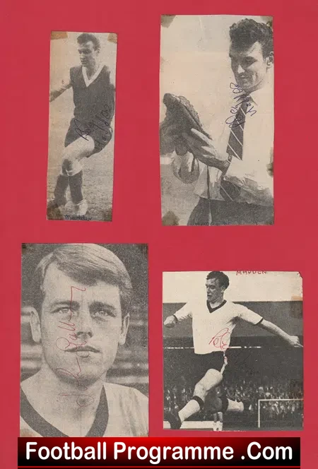 Rotherham United Football Club Multi Signed Autographed 1950s